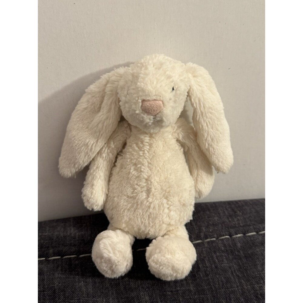 Jellycat Bashful Bunny Cream White Animal Plush Used X11 - Picture 1 of 3